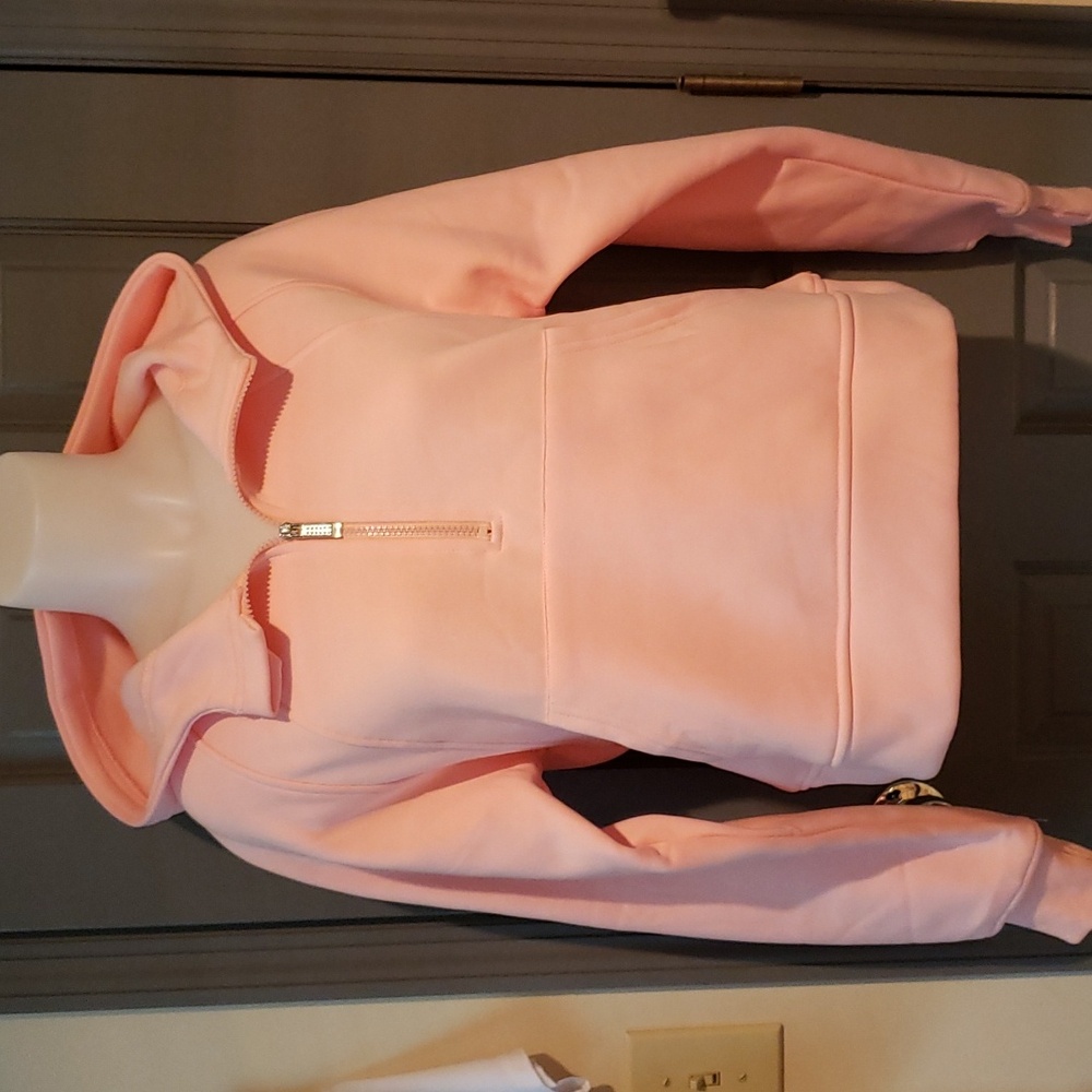 Laslulu M long sleeve fleece cropped Hooded